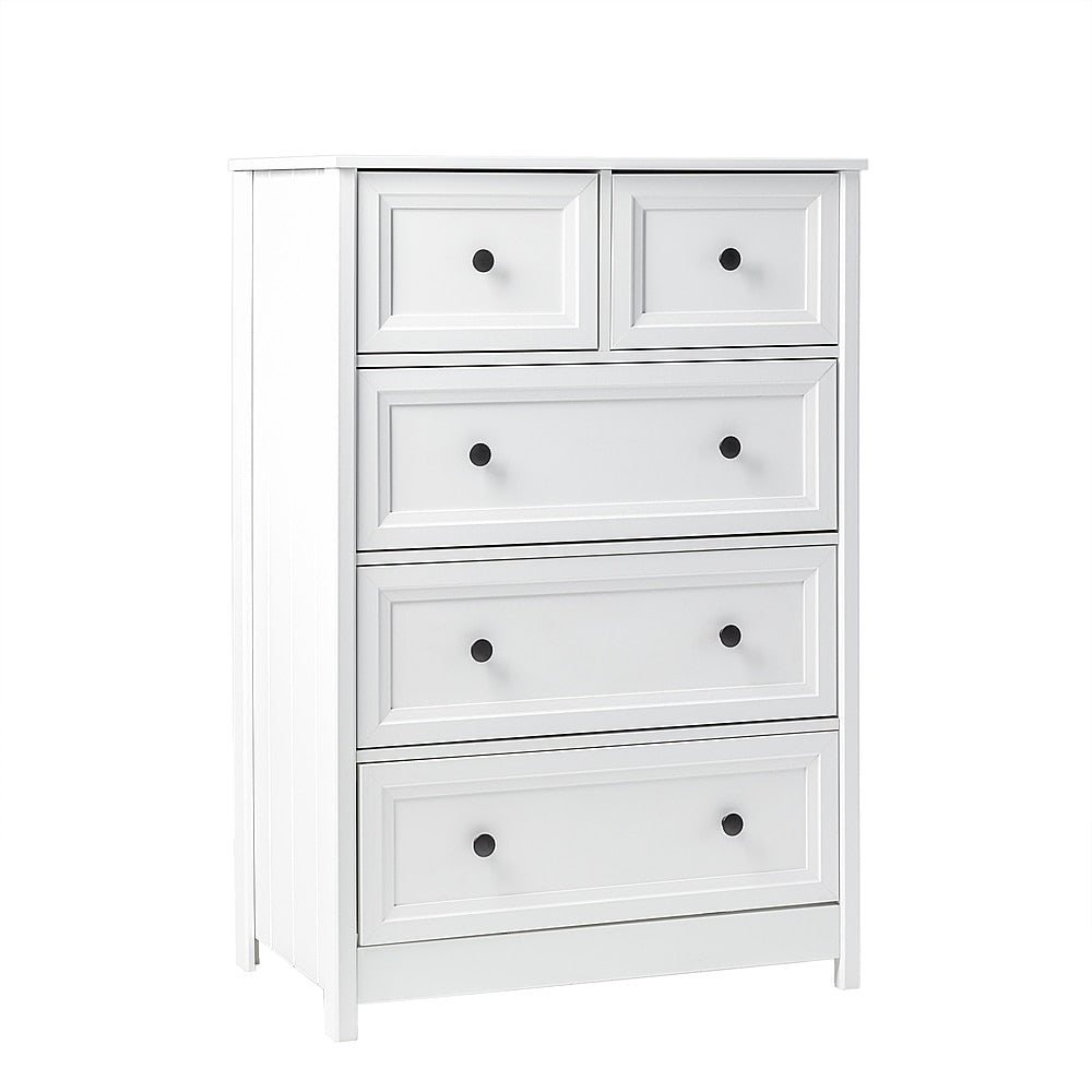 Walker Edison - Classic Grooved 5-Drawer Dresser - White_4