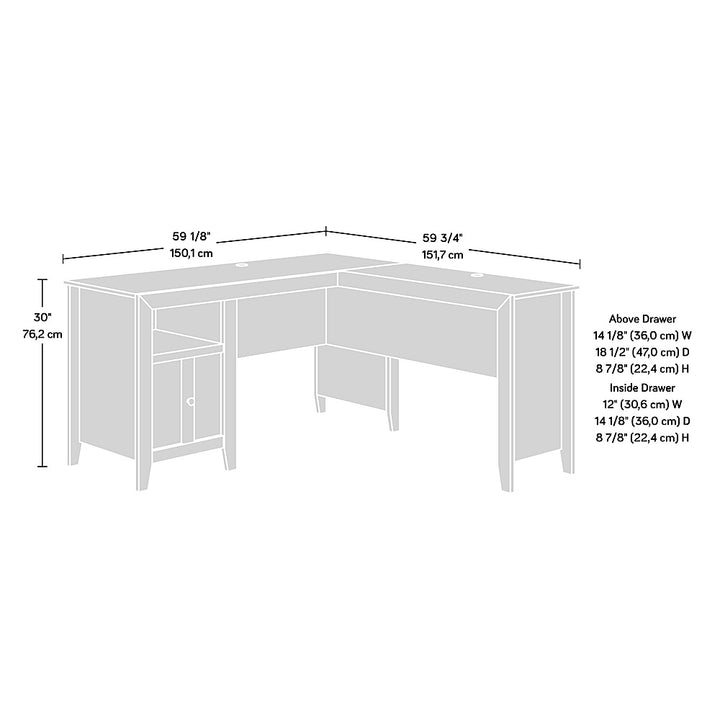 Sauder - Dakota Pass L-Desk - White Plank_4