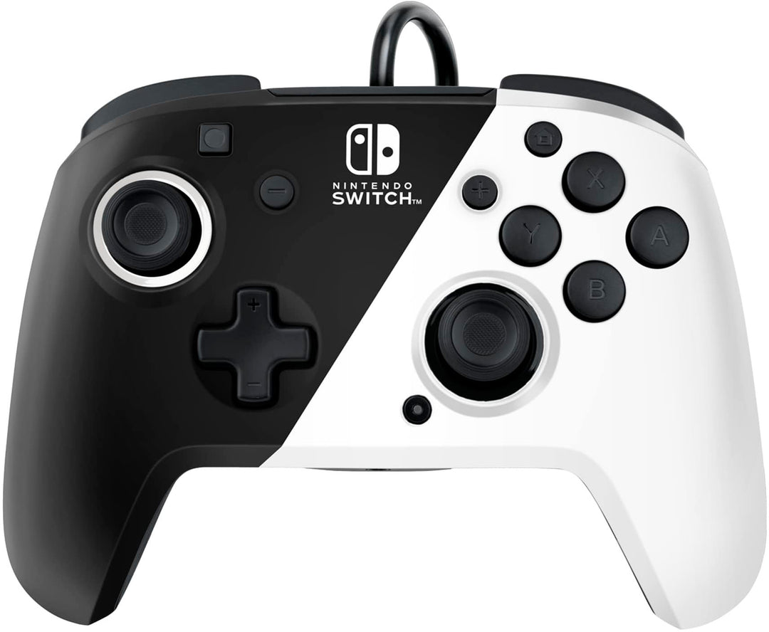 PDP - Faceoff Deluxe+ Audio Wired Controller: Black & White_0