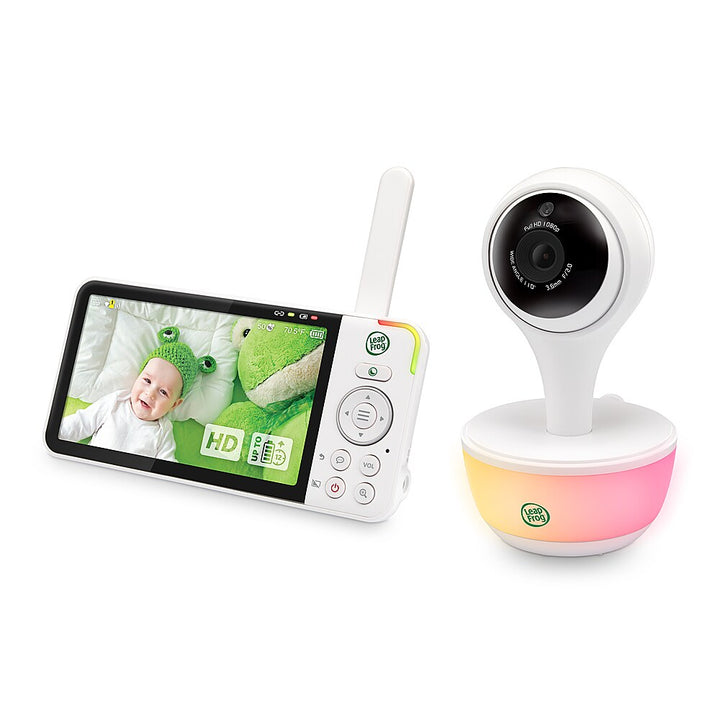 LeapFrog - 1080p WiFi Remote Access Video Baby Monitor with 5” High Definition 720p Display, Night Light, Color Night Vision - white_2