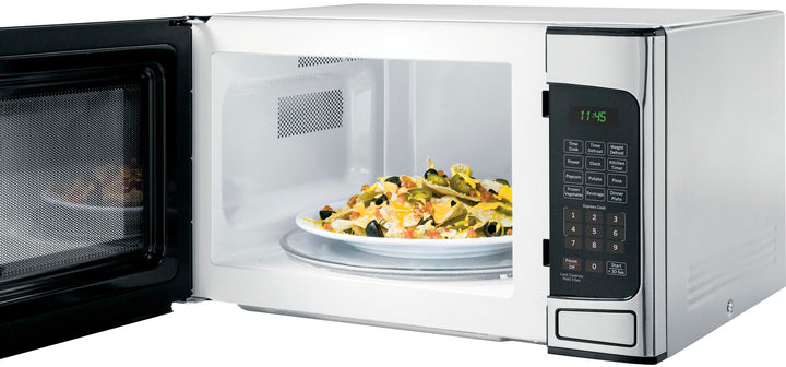 GE - 1.1 Cu. Ft. Mid-Size Microwave with Included Pasta/Veggie Cooker - Stainless steel_4