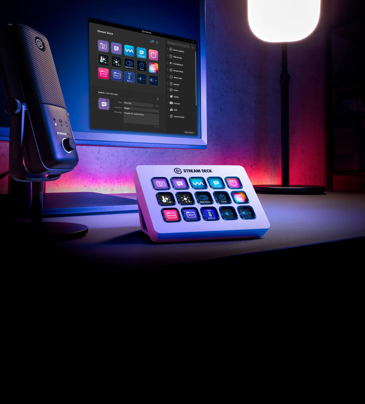Elgato - Stream Deck MK.2 Full-size Wired USB Keypad with 15 Customizable LCD keys and Interchangeable Faceplate - White_3