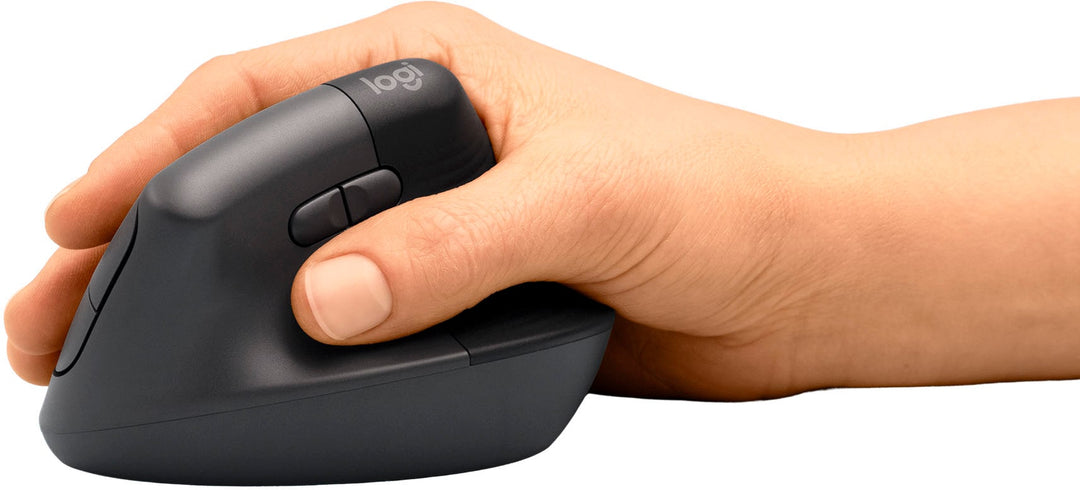 Logitech - Lift  Vertical Wireless Ergonomic Mouse with 4 Customizable Buttons - Graphite_5