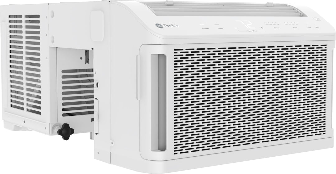 GE Profile - ClearView 350 sq. ft. 8,300 BTU Smart Ultra Quiet Window Air Conditioner with Wifi and Remote - White_0
