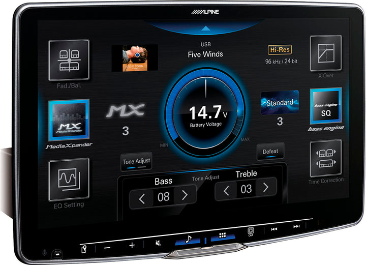 Alpine - 11" Android Auto and Apple CarPlay Bluetooth Digital Media Receiver - Black_1