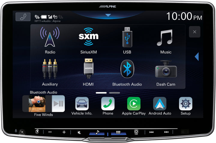 Alpine - 11" Android Auto and Apple CarPlay Bluetooth Digital Media Receiver - Black_0