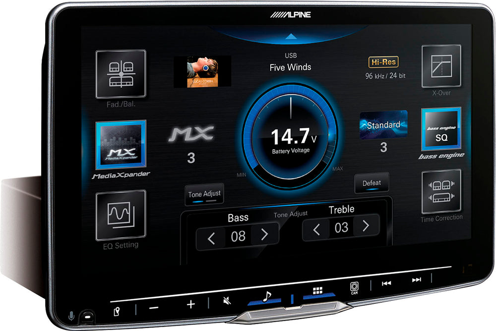 Alpine - 9" Android Auto and Apple CarPlay Bluetooth Digital Media Receiver - Black_1