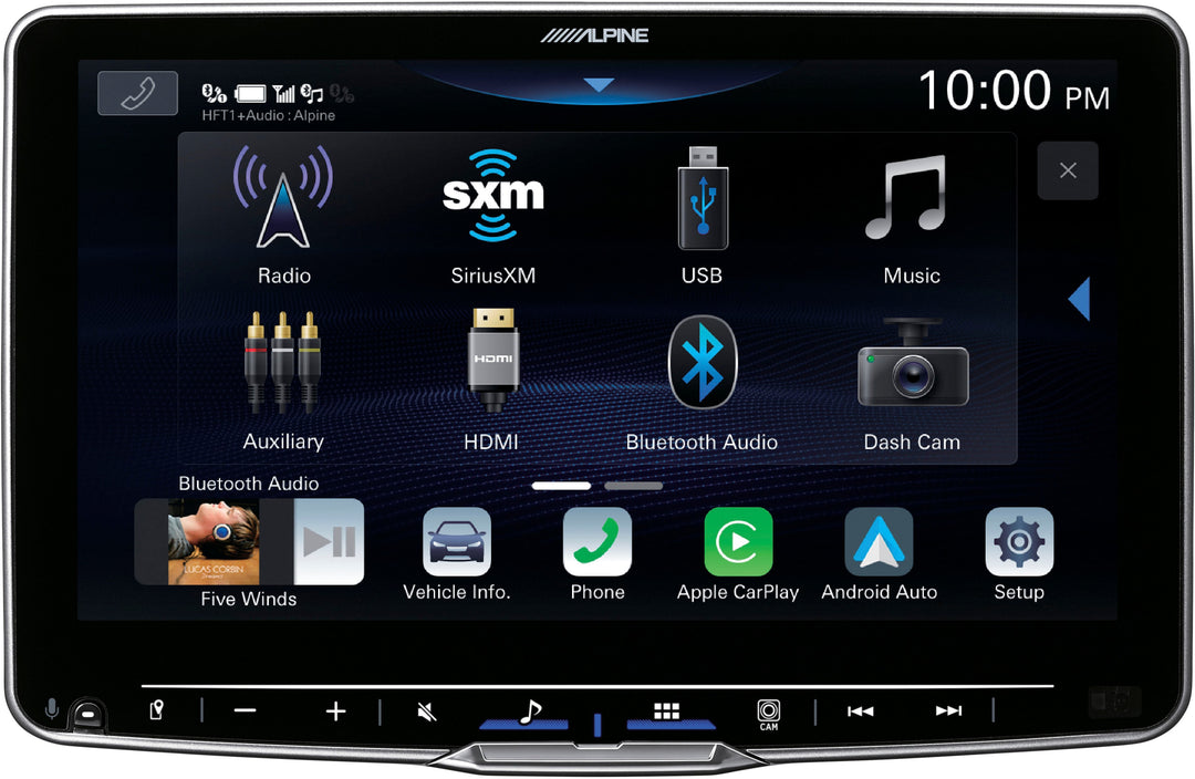 Alpine - 9" Android Auto and Apple CarPlay Bluetooth Digital Media Receiver - Black_0