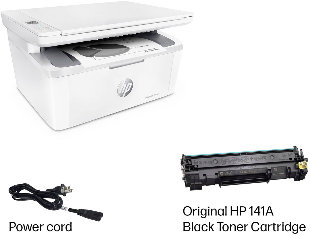 HP - LaserJet M140w Wireless Black and White Laser Printer - White_7