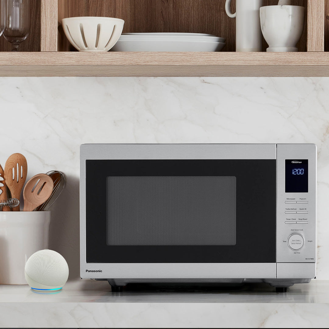 Panasonic - NN-SV79MS 1.4 Cu. Ft. Countertop Microwave Oven with Inverter Technology and Alexa compatibility - Stainless steel_3