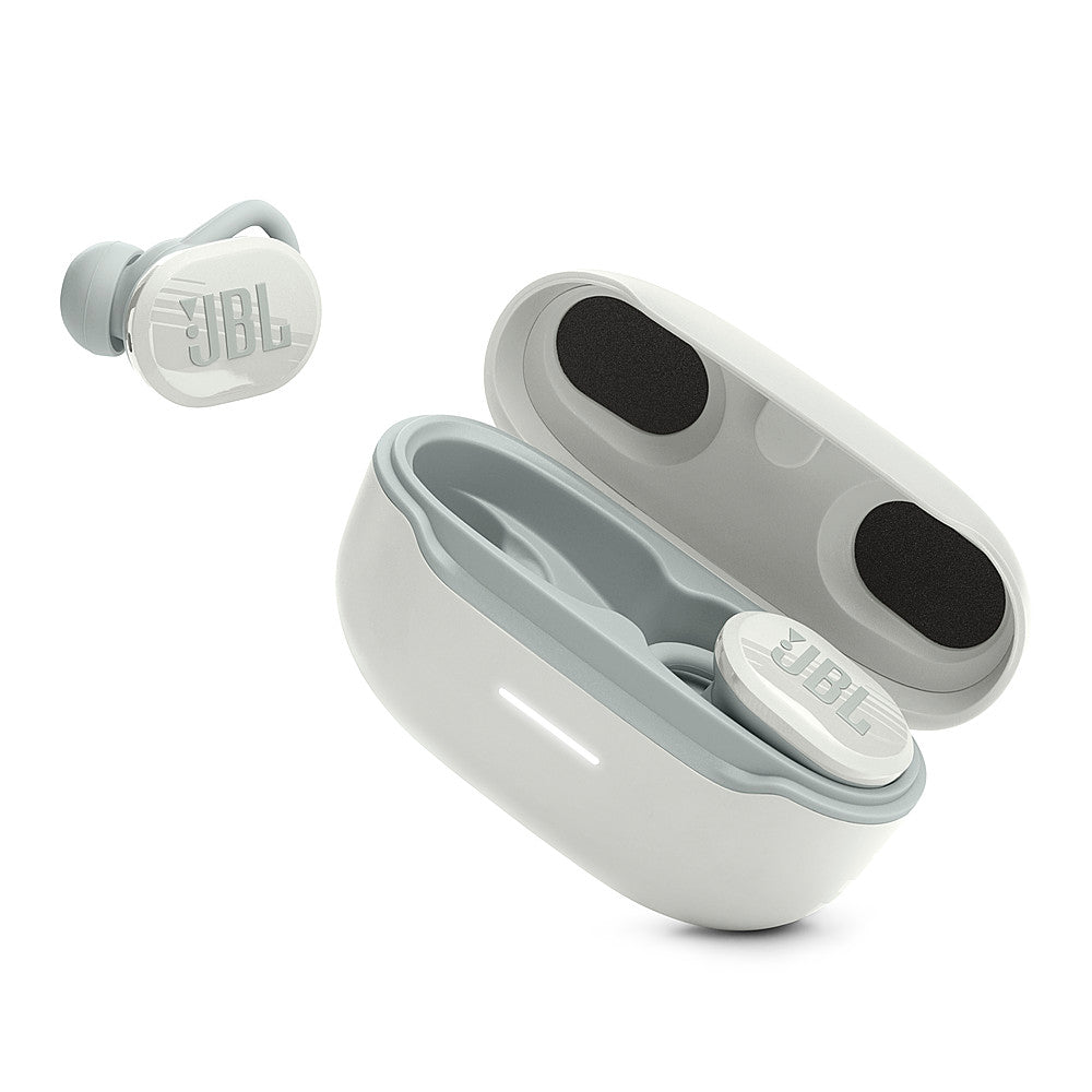 JBL - Endurance Race Waterproof True Wireless Sport Earbud Headphones - White_1