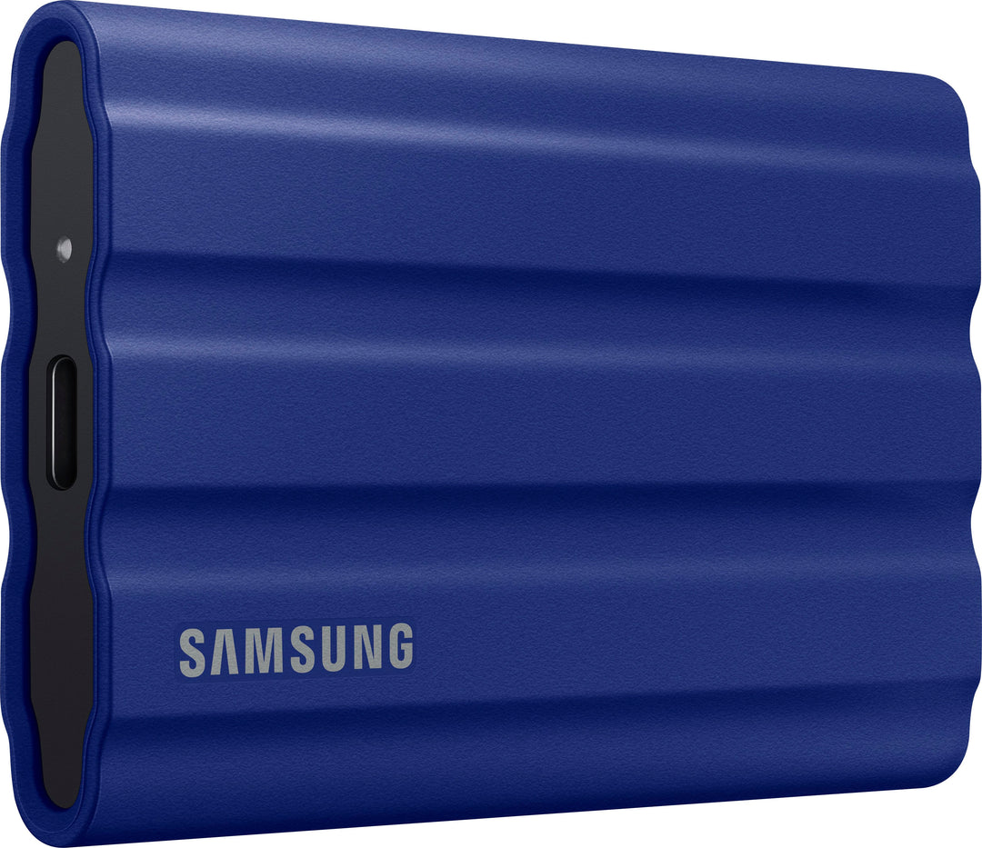 Samsung - T7 Shield 2TB External USB 3.2 Gen 2 Rugged SSD IP65 Water Resistant Drive - Blue_0