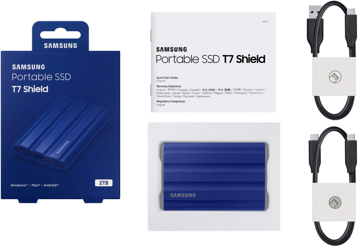 Samsung - T7 Shield 2TB External USB 3.2 Gen 2 Rugged SSD IP65 Water Resistant Drive - Blue_4