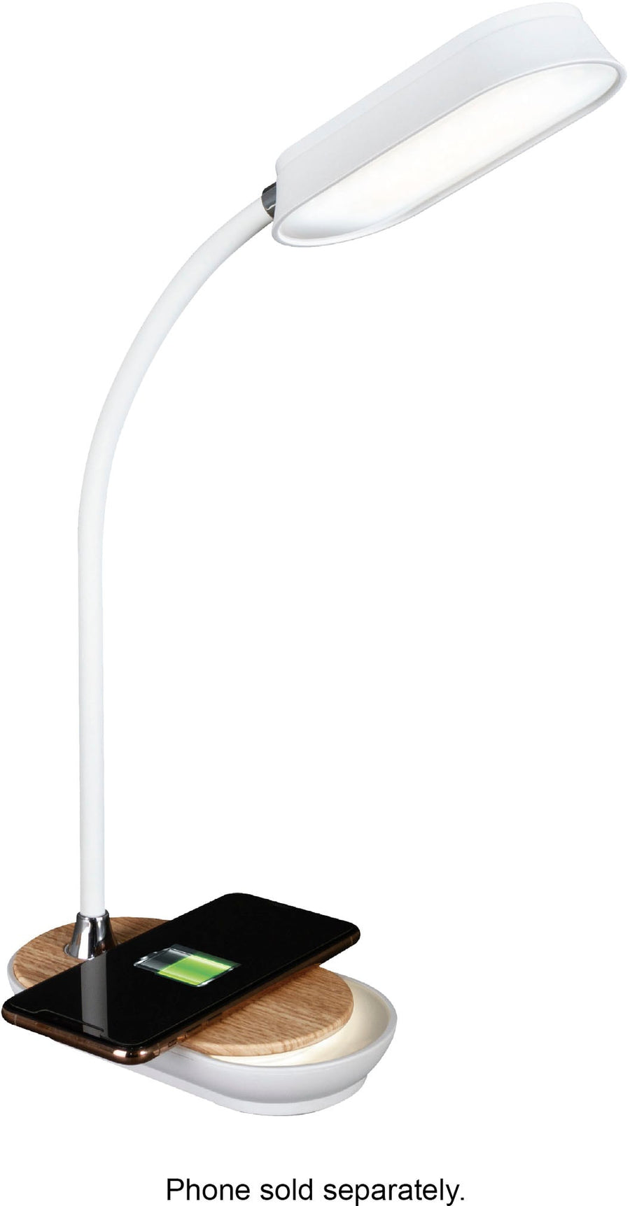 OttLite - Inspire LED Desk Lamp with Wireless Charging - White_0