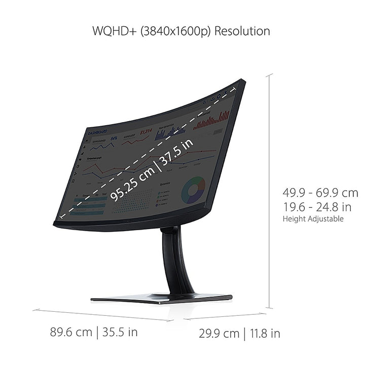 ViewSonic VP3881A 38" WQHD Curved Ultrawide LED Monitor with 100% sRGB Rec 709, HDR10 Support (USB C/HDMI/DisplayPort)_2