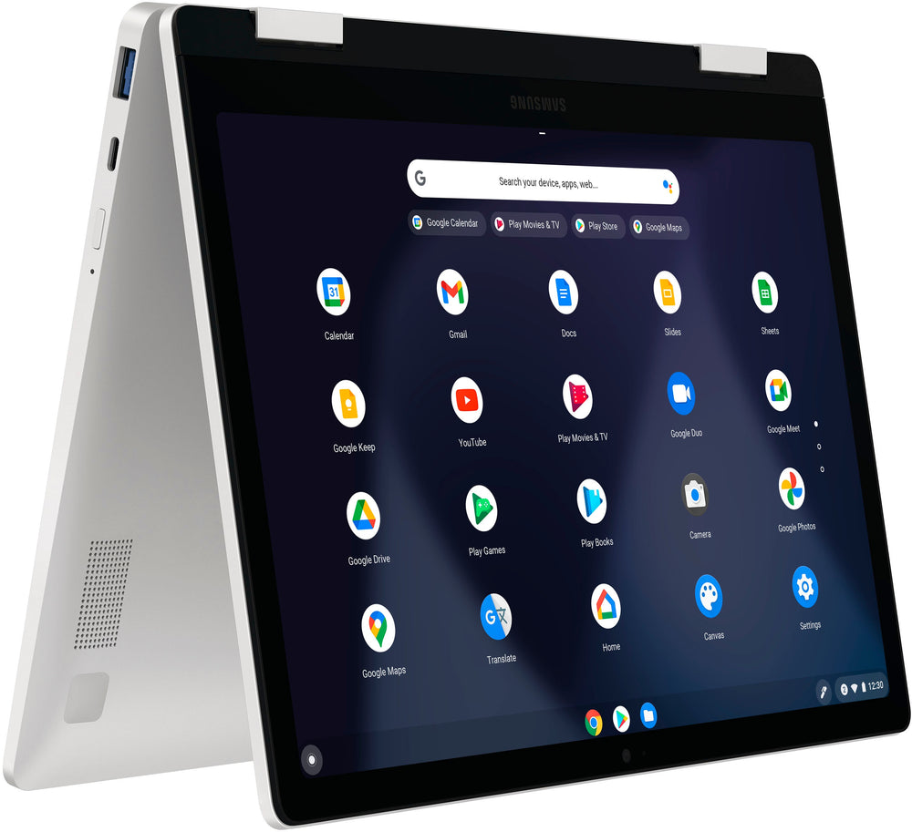 Samsung - Galaxy Chromebook 2 360 12.4" LED 2-in-1 Touch Screen Laptop - Intel Celeron- 4GB Memory -Intel UHD Graphics- 128GB - Silver_1