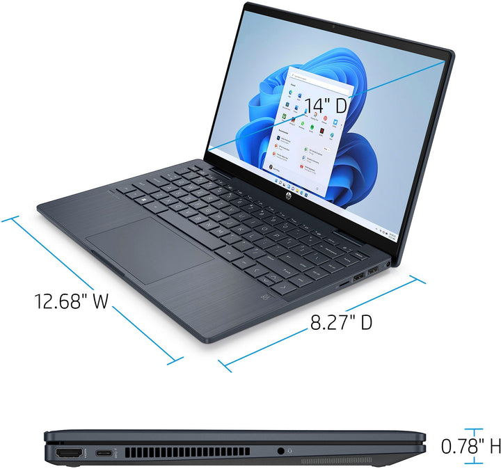 HP - Pavilion - 2-in-1 14" FHD Laptop - Intel Core i3 - 8GB Memory - 256GB SSD - Space Blue_11
