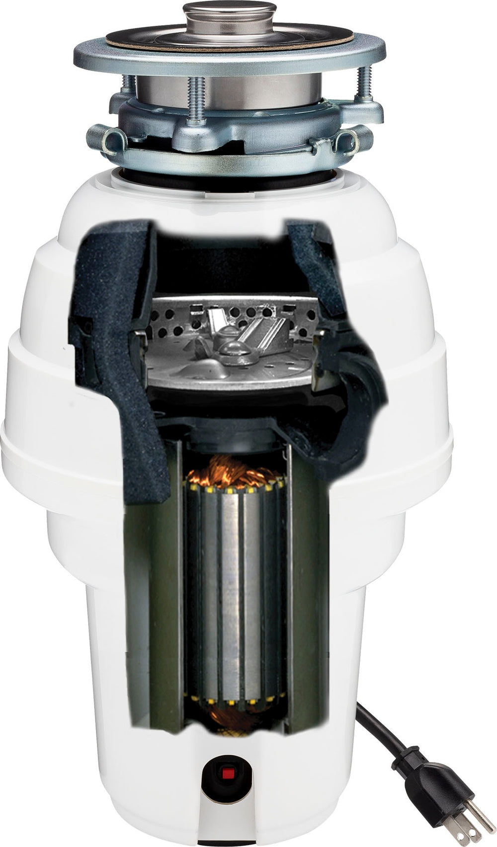 Smart Choice 1.25HP Corded Garbage Disposal - White_1