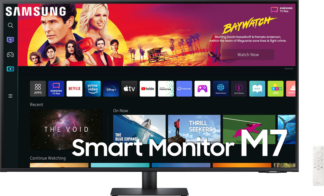 Samsung - M7 Series 43" Smart Tizen 4K UHD Monitor (HDMI, USB-C) - Black_0