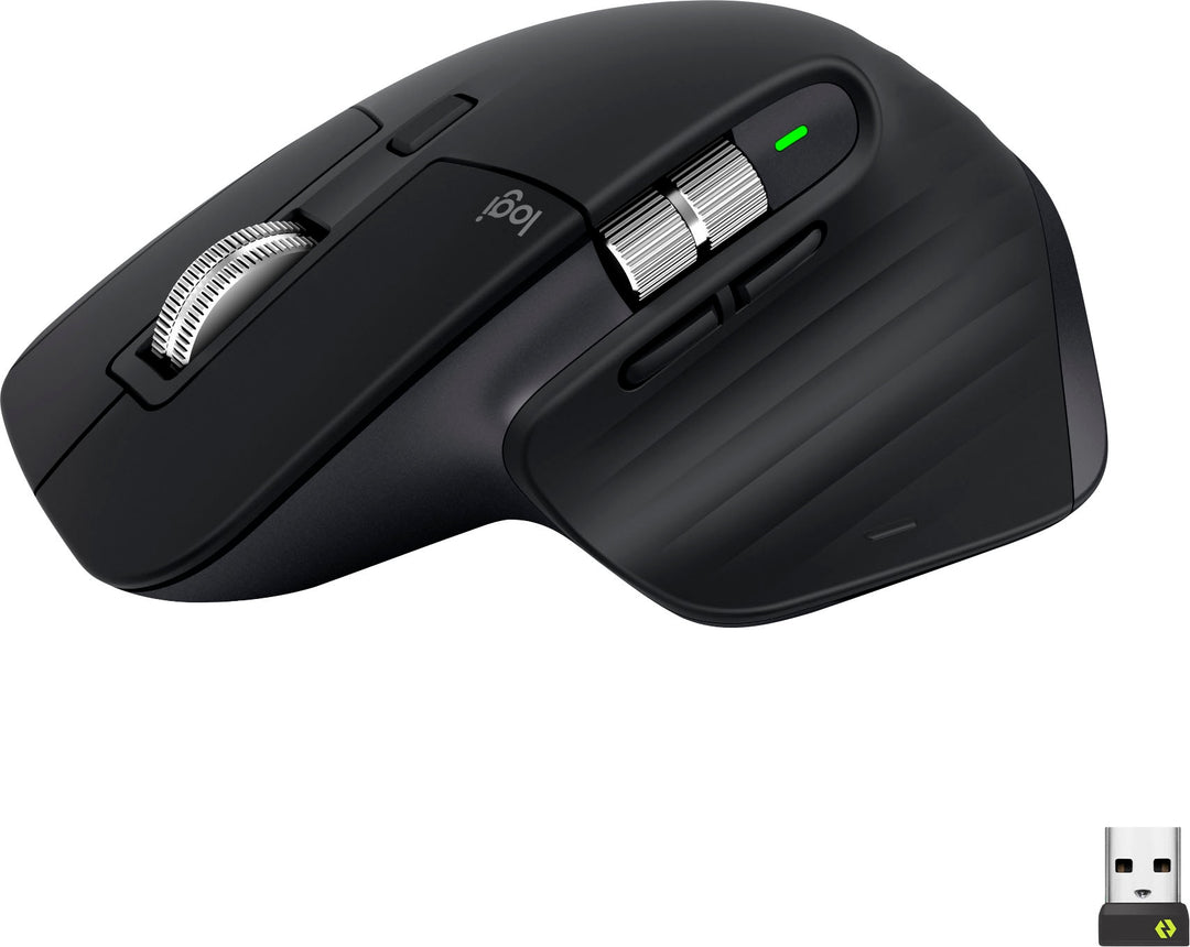 Logitech - MX Master 3S Wireless Laser Mouse with Ultrafast Scrolling - Black_0