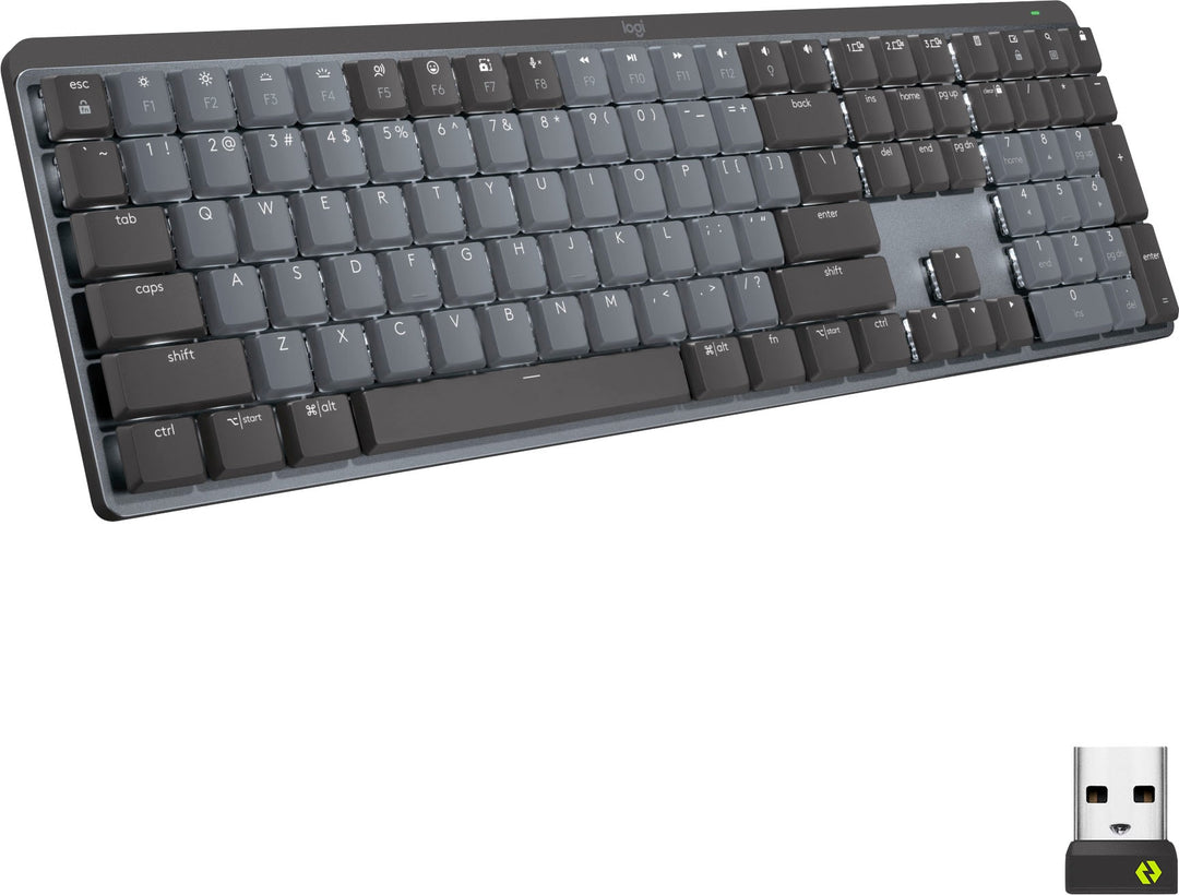 Logitech - MX Mechanical Full size Wireless Mechanical Tactile Switch Keyboard for Windows/macOS with Backlit Keys - Graphite_0