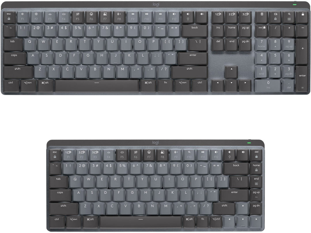 Logitech - MX Mechanical Full size Wireless Mechanical Clicky Switch Keyboard for Windows/macOS with Backlit Keys - Graphite_2