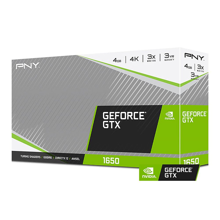 PNY - NVIDIA GeForce GTX 1650 4GB GDDR6 PCI Express 3.0 Graphics Card with Dual Fan - Black_2
