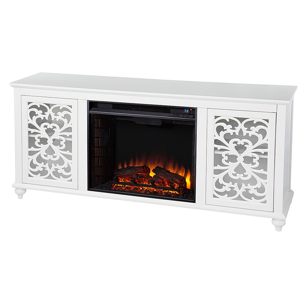 SEI Furniture - Maldina Fireplace Entertainment Center for Most Flat-Panel TVs Up to 56" - White finish_1