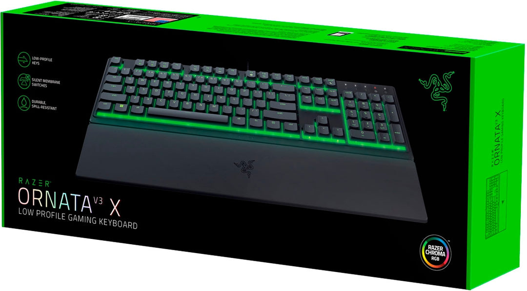 Razer - Ornata V3 X Full-Size Wired Membrane Gaming Keyboard with Chroma RGB Backlighting - Black_3