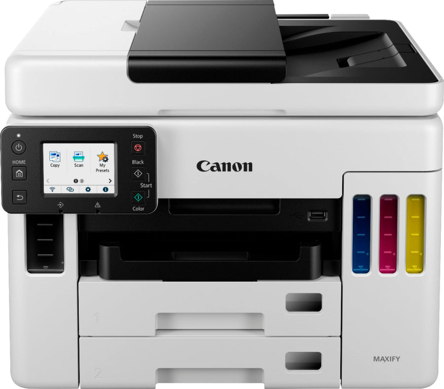 Canon - MAXIFY MegaTank GX7021 Wireless All-In-One Inkjet Printer with Fax - White_0