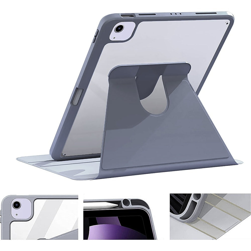 SaharaCase - Rotating Folio Case for Apple iPad Air 10.9" (5th Generation 2022) - Shadow Purple Gray_4