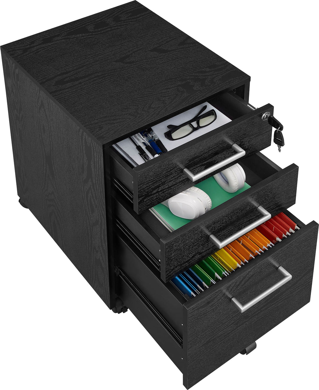 Insignia™ - 3-Drawer File Cabinet - Black_1