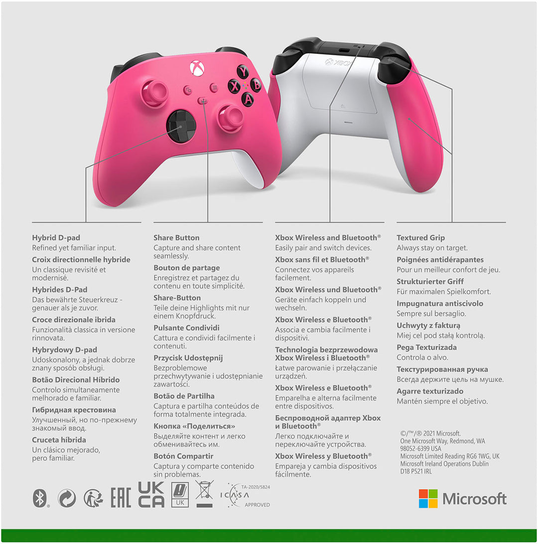 Microsoft - Xbox Wireless Controller for Xbox Series X, Xbox Series S, Xbox One, Windows Devices - Deep Pink_1