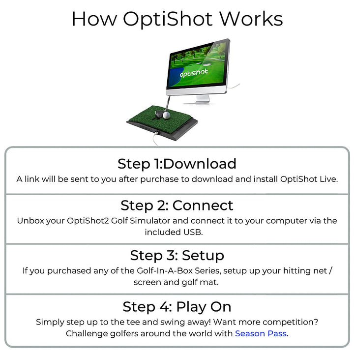 OptiShot - Golf In a Box 3 - Golf Simulator (Includes projector, screen, infared sensor, mat, & net) - Multicolor_7