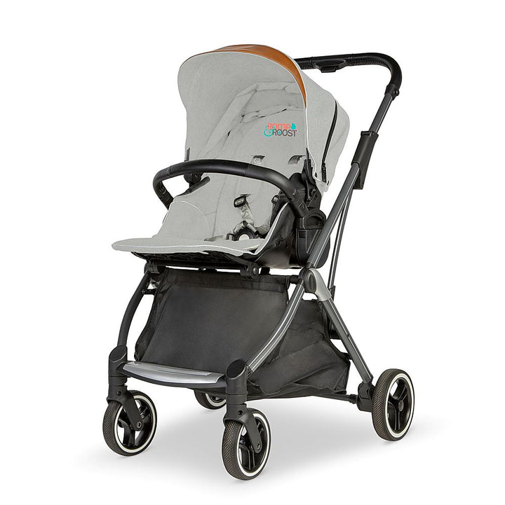 Romp & Roost - LUXE Flight Single or Double Stroller including the Hatch 3-in-1 Bassinet - Grey/Black_0