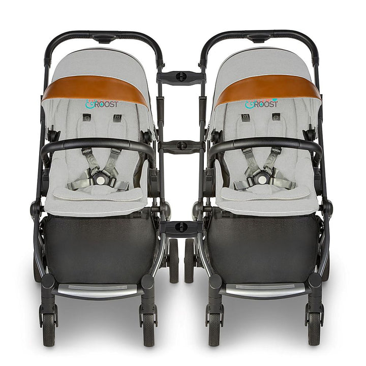 Romp & Roost - LUXE Flight Single or Double Stroller including the Hatch 3-in-1 Bassinet - Grey/Black_3