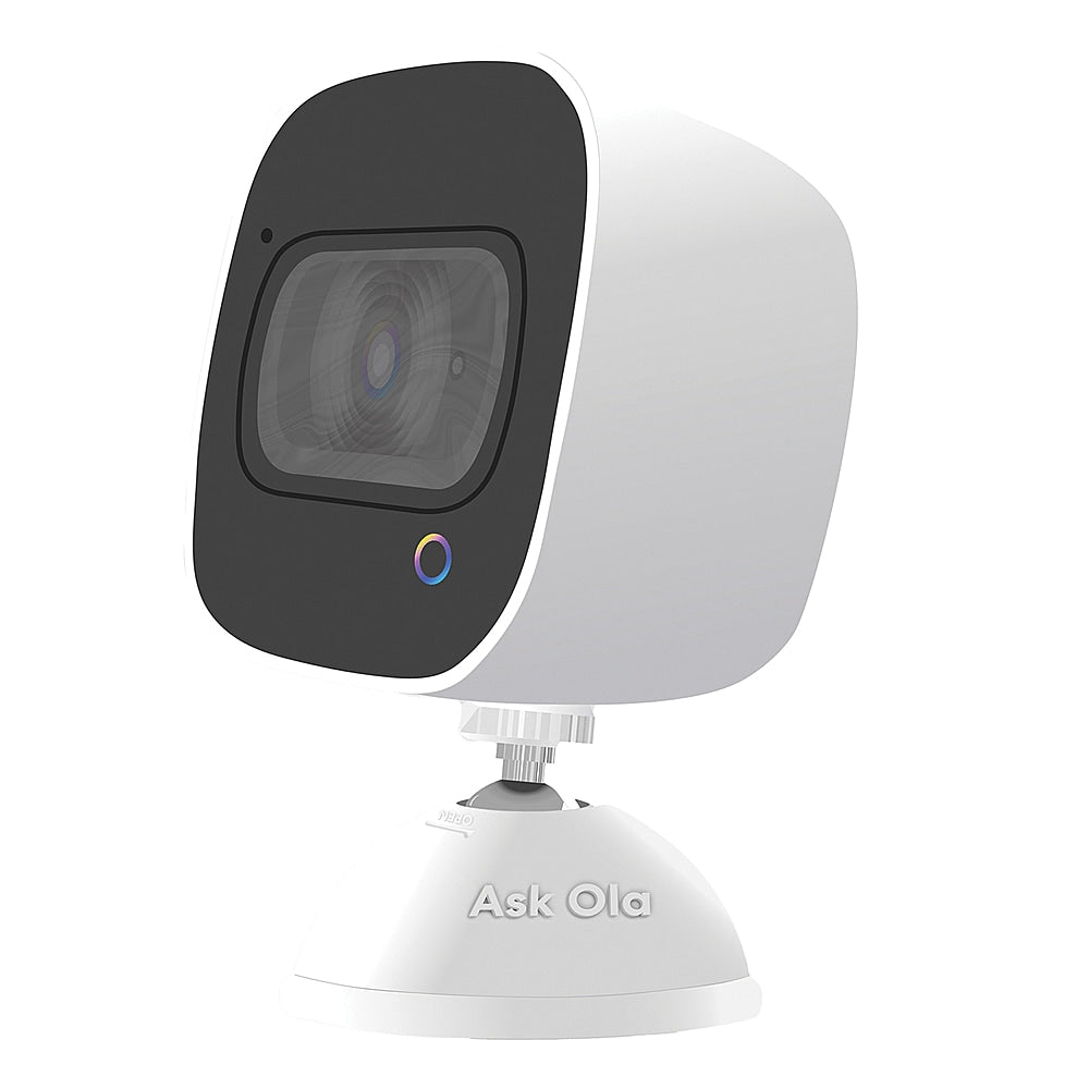 OLA USA - Ask OLA! 2 Way Voice Command Smart Security Camera w/Fall Detection - white_0