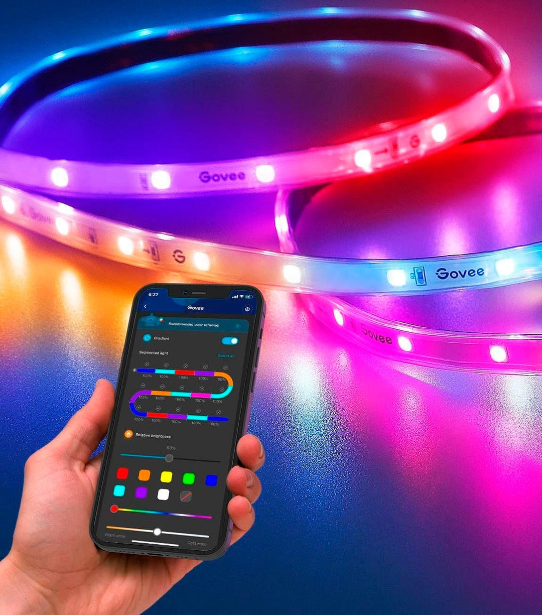 Govee - Wi-Fi Bluetooth Smart Outdoor LED Strip Light - Multi_4