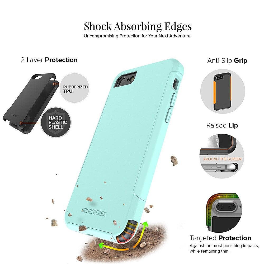 SaharaCase - Inspire Series Case for Apple iPhone 7, 8, SE (3rd Generation 2022) - Teal_4