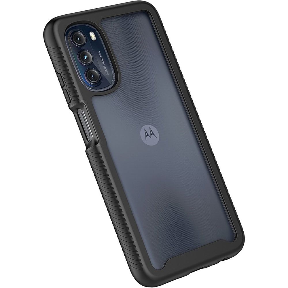 SaharaCase - GRIP Series Case for Motorola Moto G 5G (2022) - Black/Clear_5