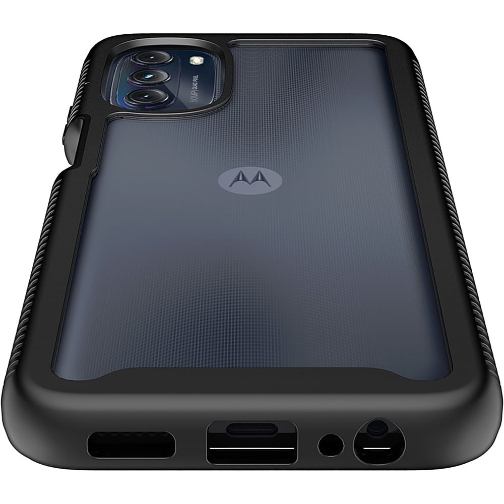 SaharaCase - GRIP Series Case for Motorola Moto G 5G (2022) - Black/Clear_4