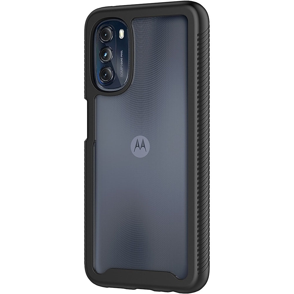 SaharaCase - GRIP Series Case for Motorola Moto G 5G (2022) - Black/Clear_1