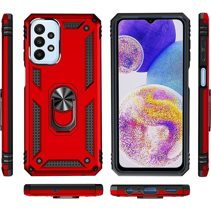 SaharaCase - Military Kickstand Series Case for Samsung Galaxy A23 5G - Red_5