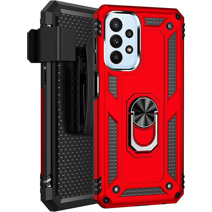 SaharaCase - Military Kickstand Series Case for Samsung Galaxy A23 5G - Red_6