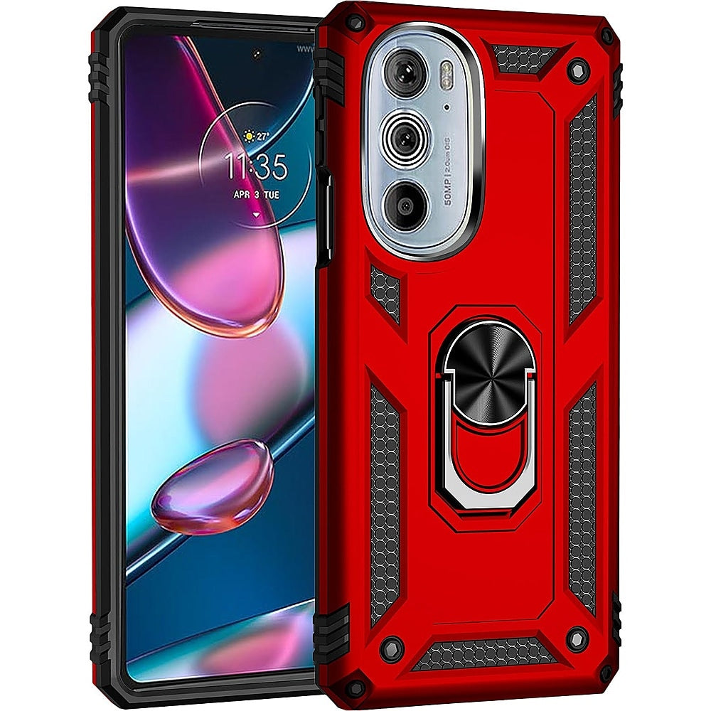 SaharaCase - Military Kickstand Series Case for Motorola Edge+ (2022) - Red_5