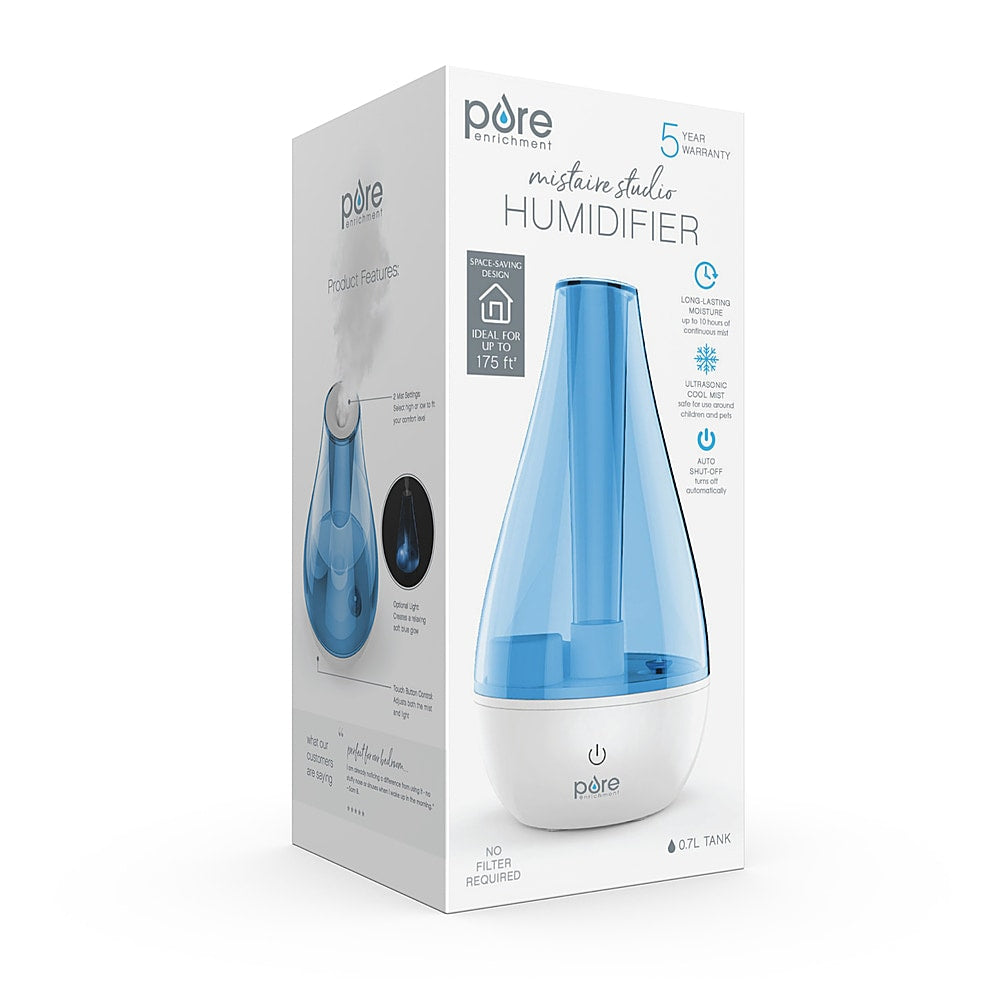 Pure Enrichment .18 Gallon Ultrasonic Cool Mist Humidifier - White_1