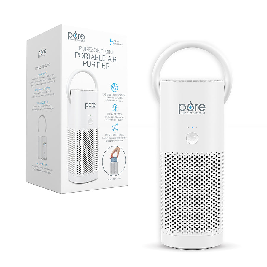 Pure Enrichment - True HEPA Portable Air Purifier - White_0