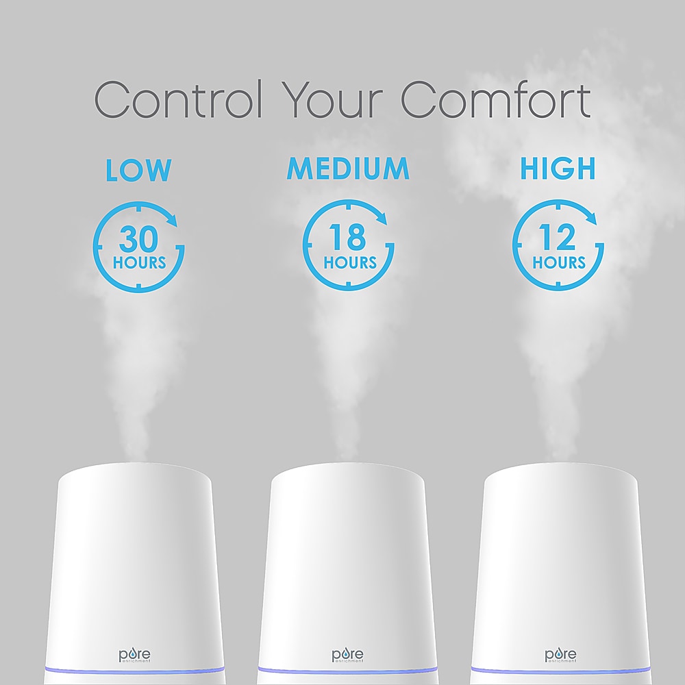 Pure Enrichment HUME Max - 1 Gallon Easy Top Fill Ultrasonic Cool Mist Humidifier - White_4