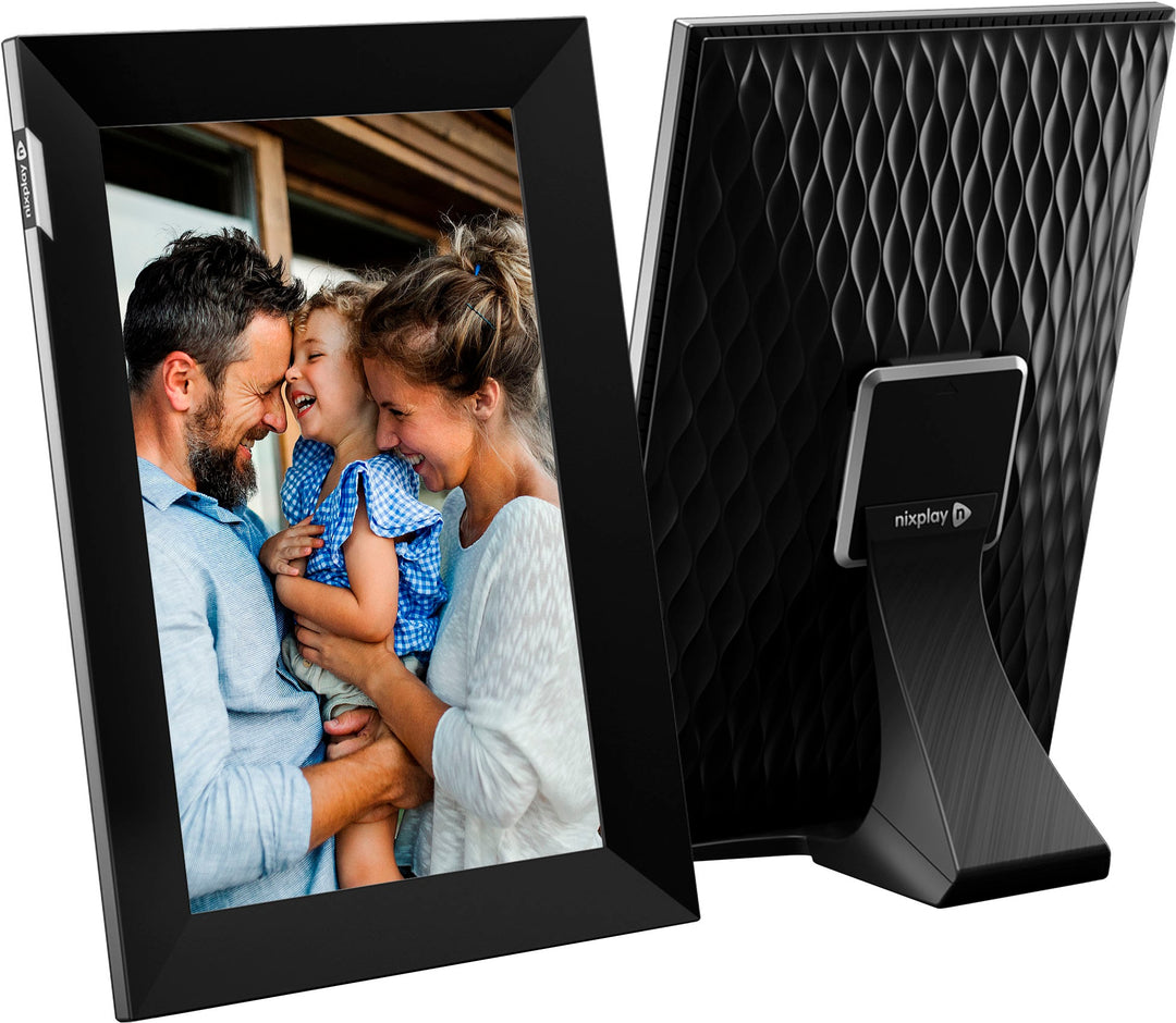 Nixplay - Smart Photo Frame 10.1-inch Touch Screen - Black/SILVER_0