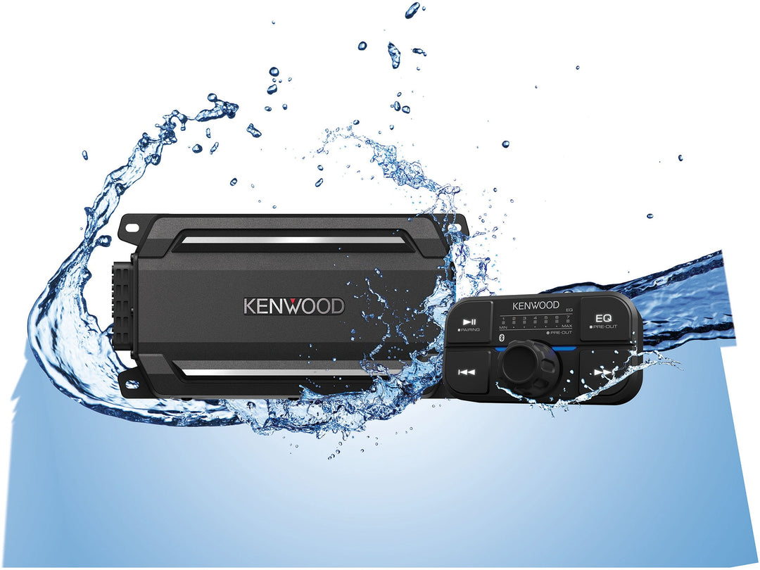 Kenwood - IPX67 Waterproof Marine/Motorsports Full Range Amplifier with Bluetooth - Gray_11